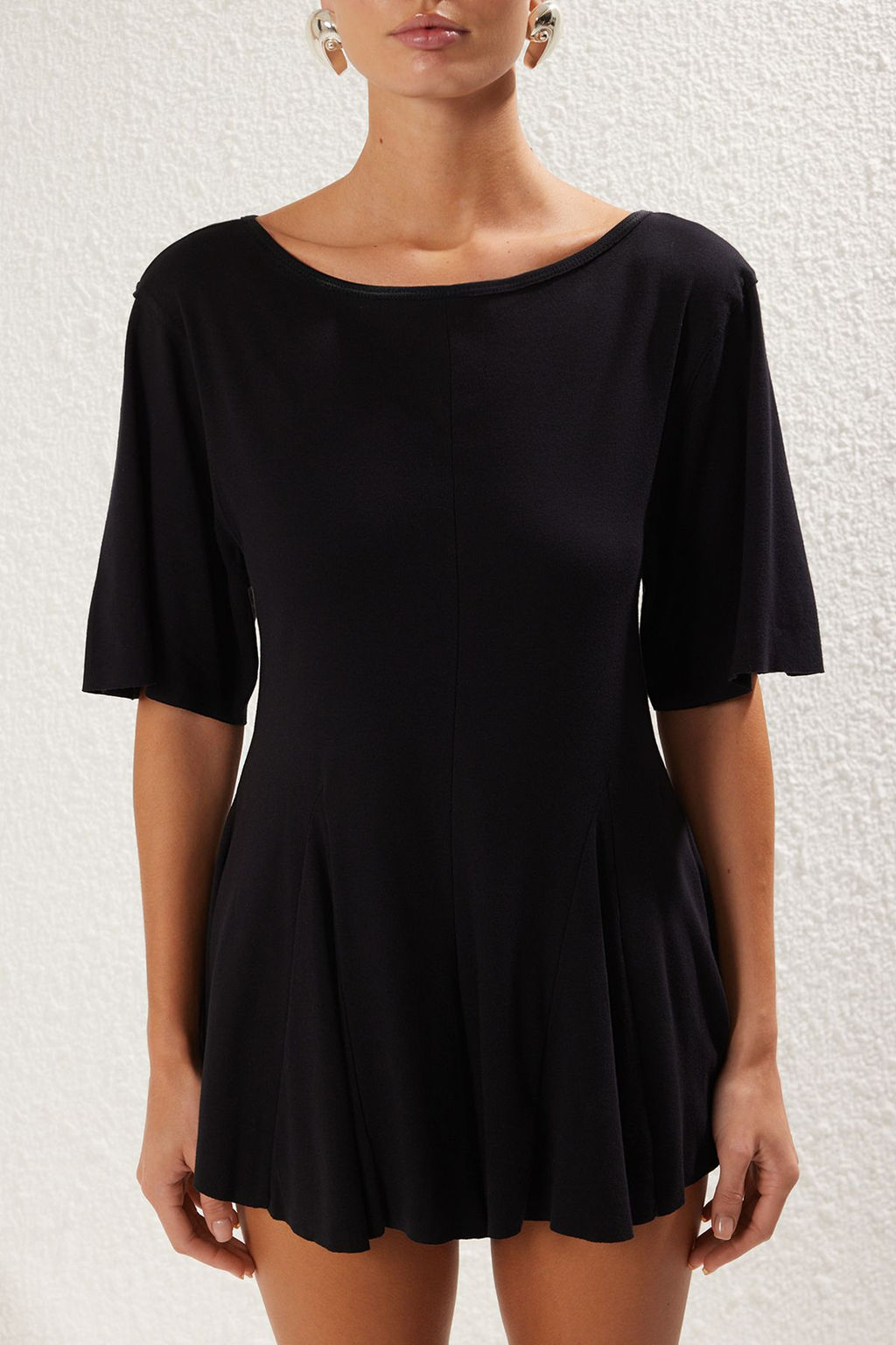 Plaj Giyim Siyah Orme Mini Tulum TBESS25TU00001