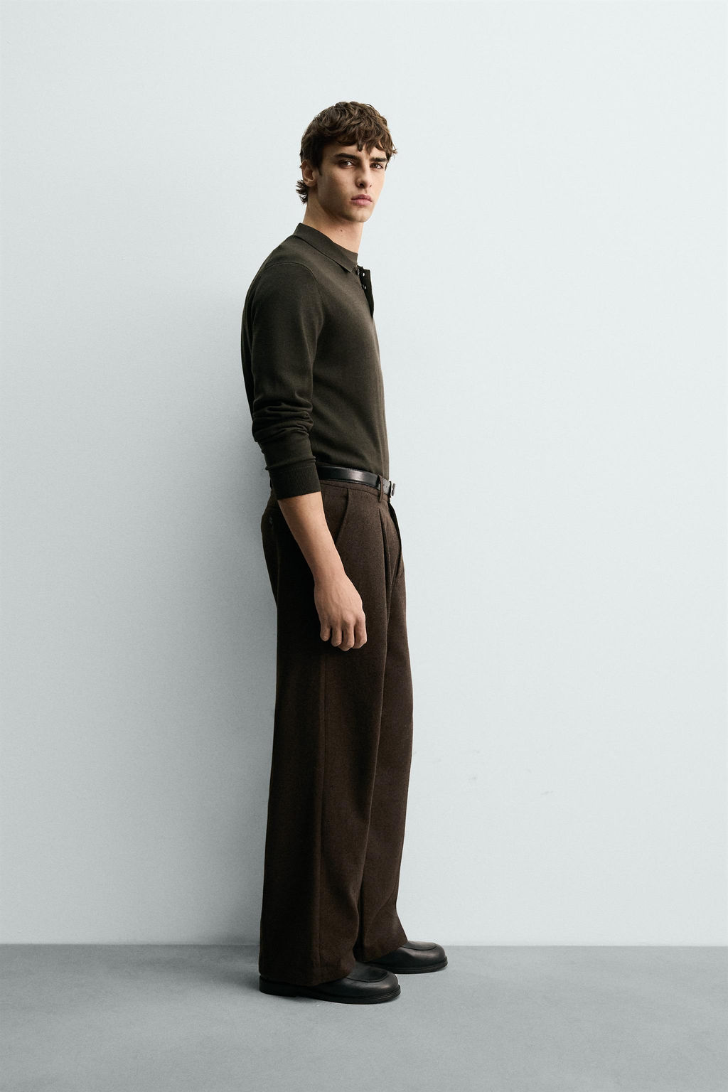 WOOL KNIT POLO SHIRT - Zara фото 11