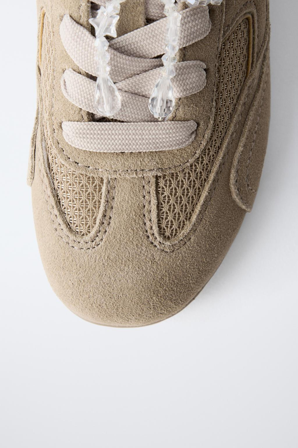TRAINERS WITH BEADED CLIPS - Zara фото 5