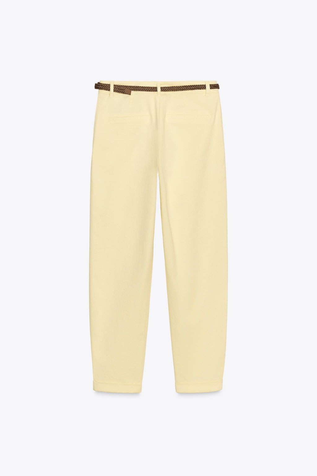 CHINO TROUSERS WITH BRAIDED BELT - Zara фото 23