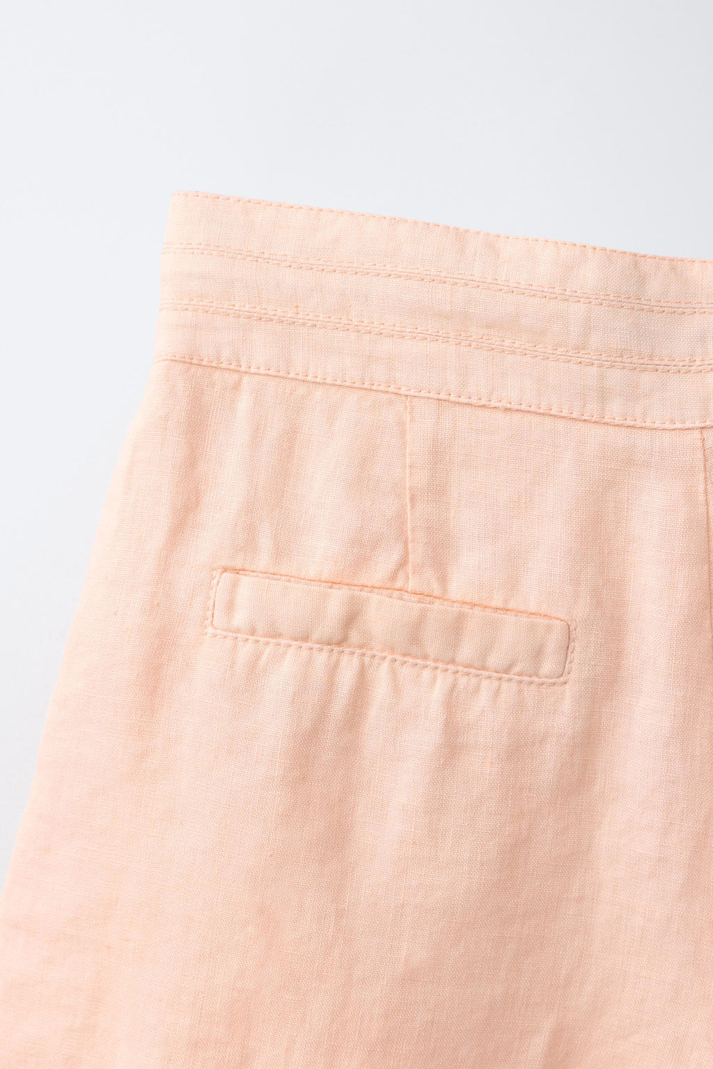 BERMUDA BOLSILLOS 100% LINO / Naranja claro - Zara фото 5