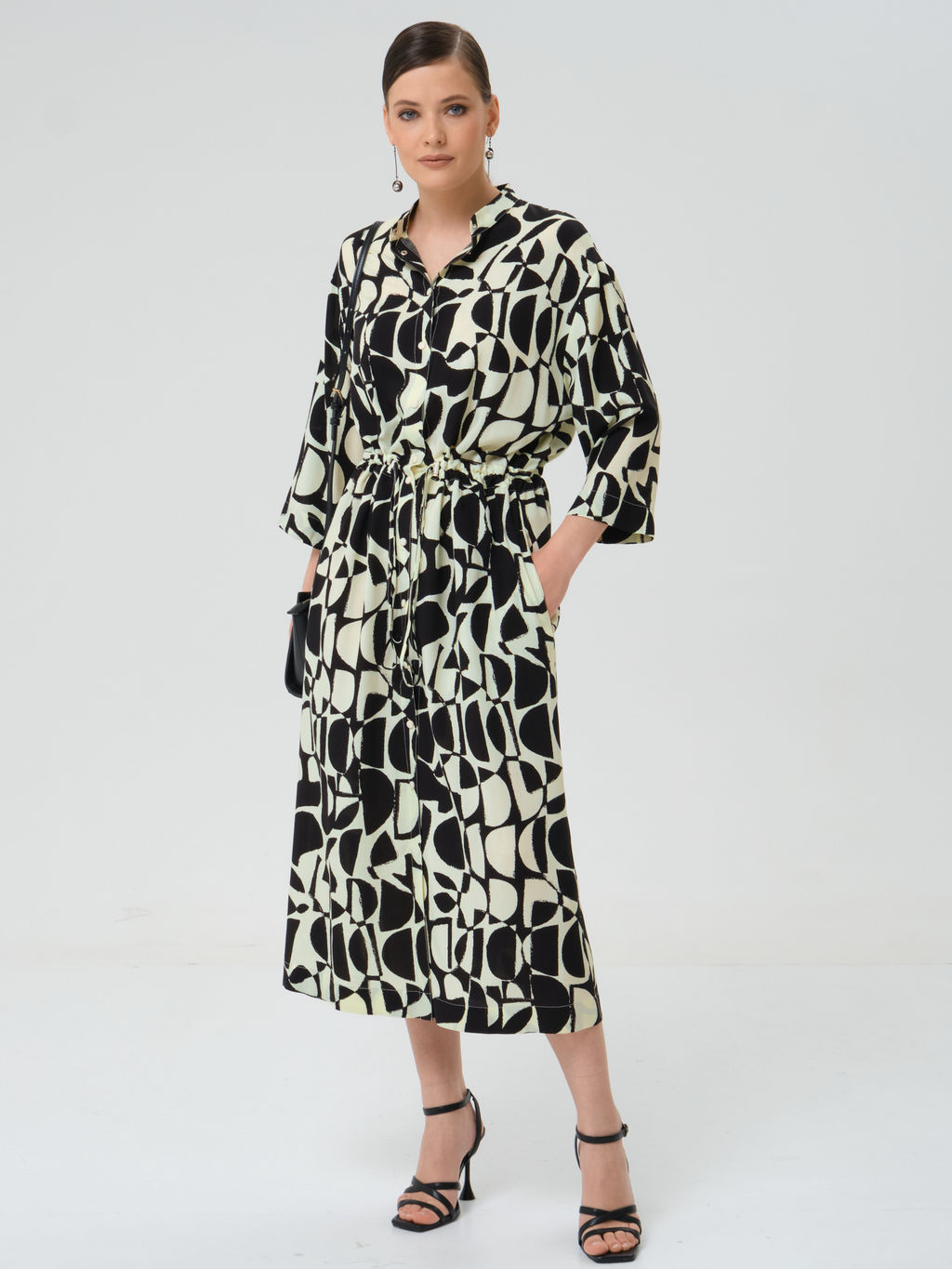 Платье из вискозы с принтом