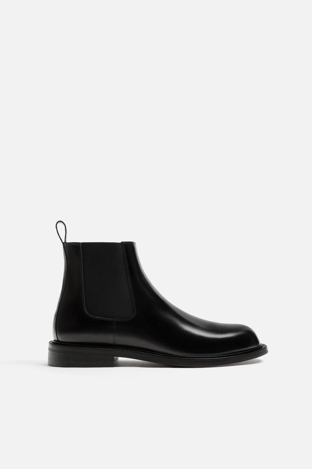 LEATHER ANKLE BOOTS - Zara фото 5