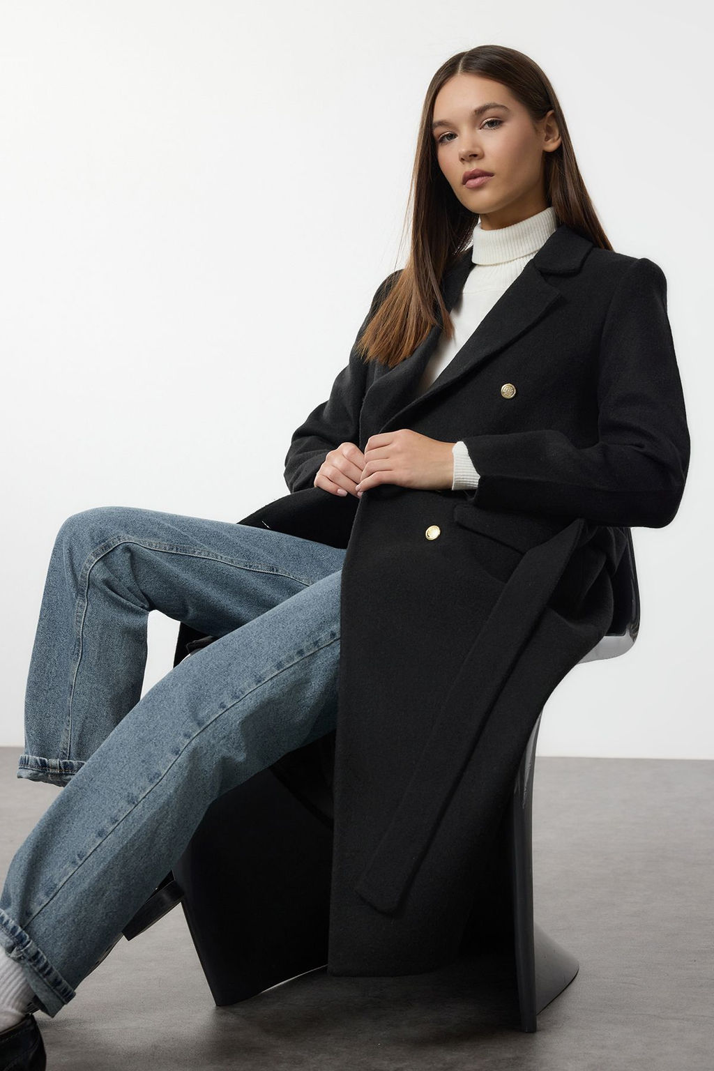 Siyah Fitted Kusakl? Kaban TWOAW24KB00022 - Trendyolmilla фото 4