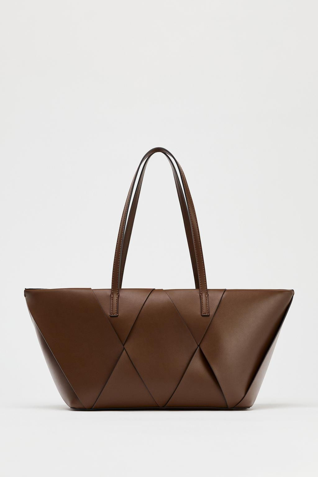 WOVEN ELONGATED TOTE BAG - Zara фото 3