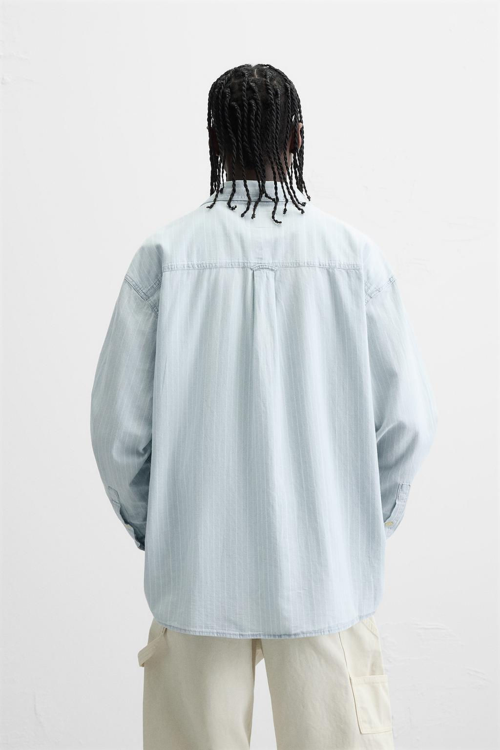 EMBROIDERED STRIPE SHIRT - Zara фото 3