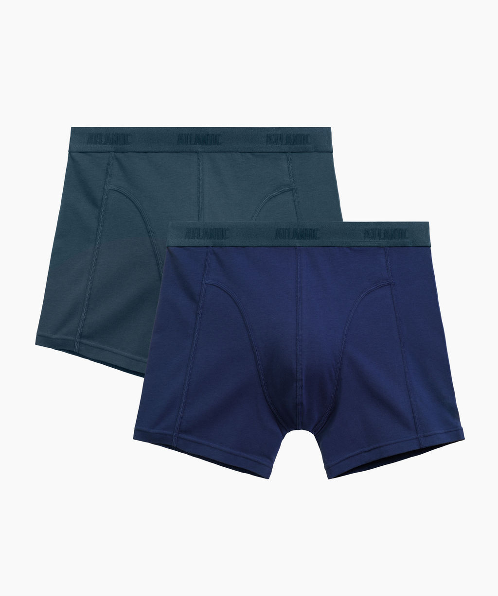 ATLANTIC 2MH-175 Трусы шорты Comfort - набор (2 шт.) сине-зеленый + темно-голубой