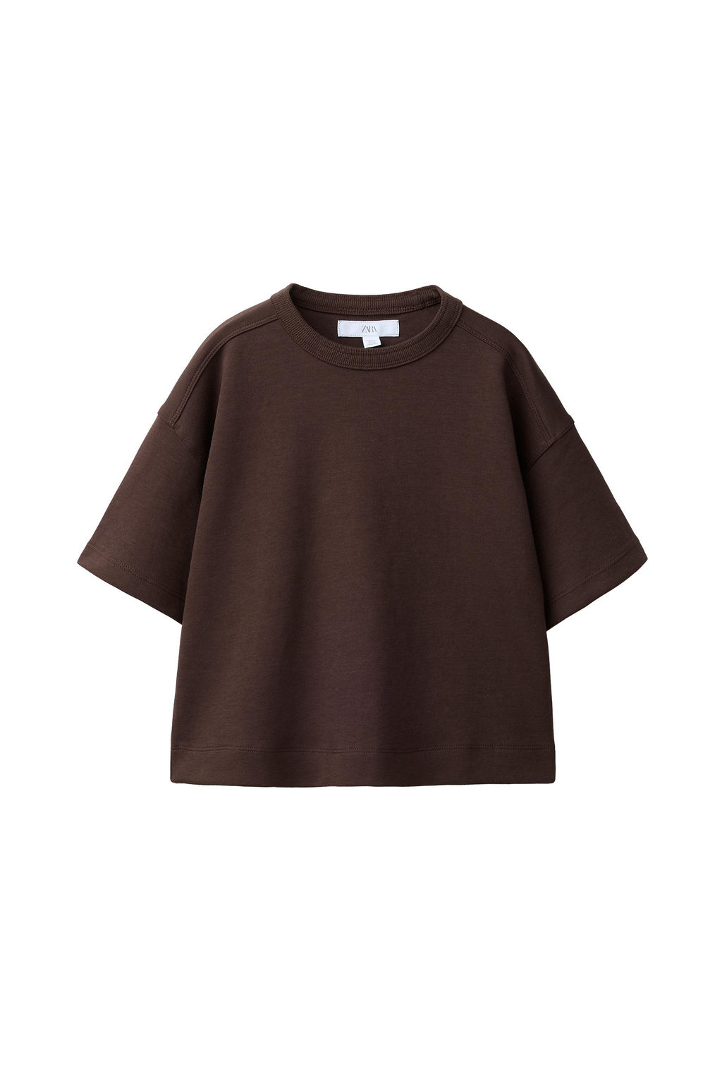 CAMISETA B?SICA INTERLOCK / Marr?n - Zara фото 6