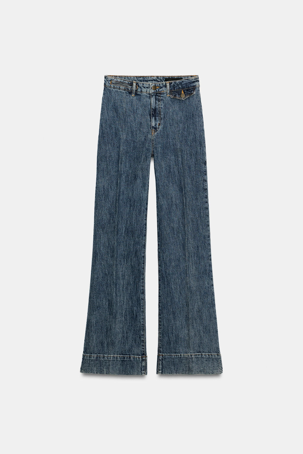 JEANS ZW COLLECTION FLARE TIRO ALTO / Azul - Zara фото 7