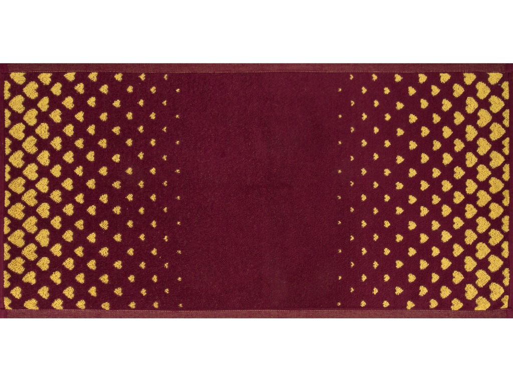 Полотенце махровое 6с104.413ж1 Градиент сердца(кр.дерево1) 81х40см