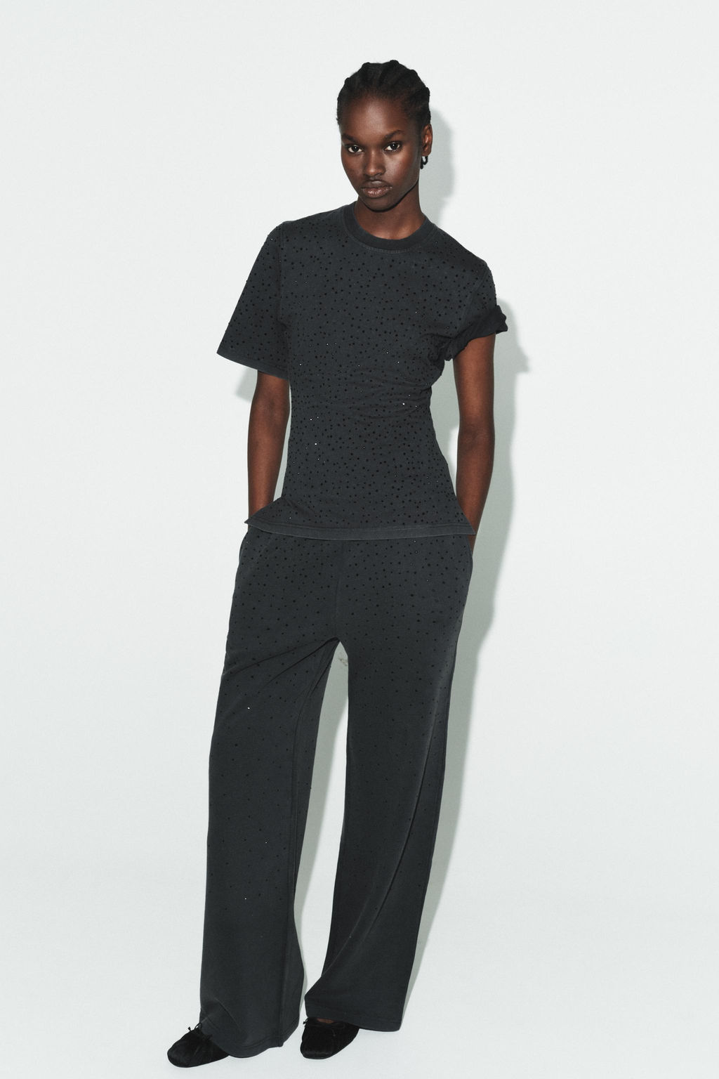 SHINY SHORT SLEEVE T-SHIRT - Zara фото 9