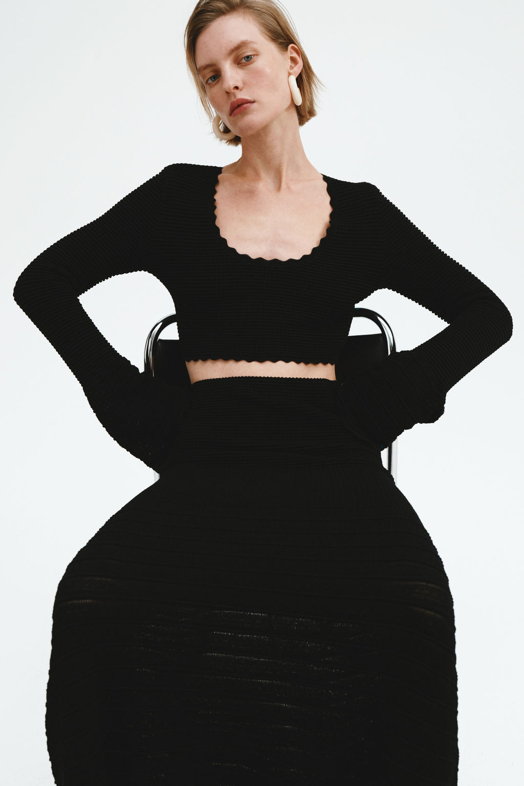 Falda en punto con textura - H&m фото 3