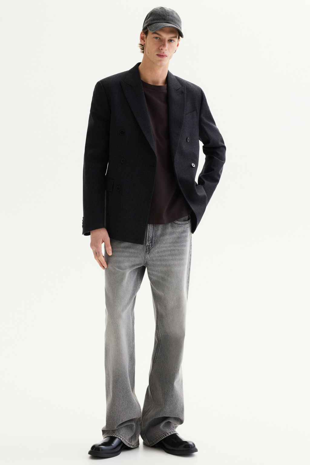 Regular Fit Wool-blend double-breasted jacket - H&m фото 8
