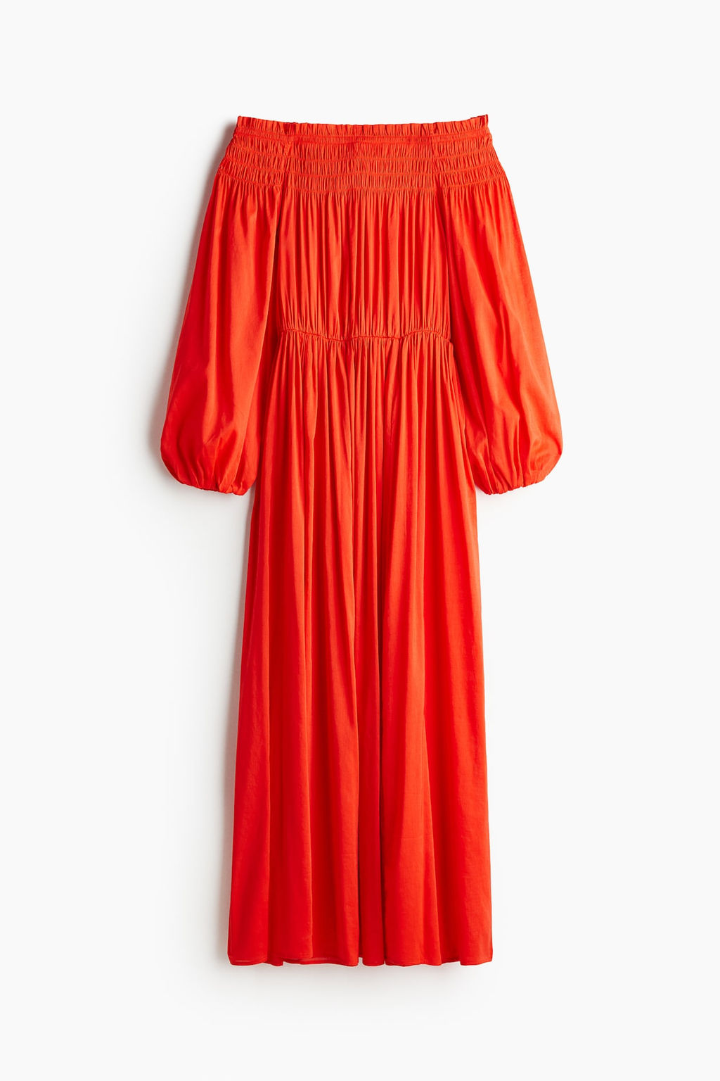 Vestido off-the-shoulder con escote nido de abeja - H&m фото 6