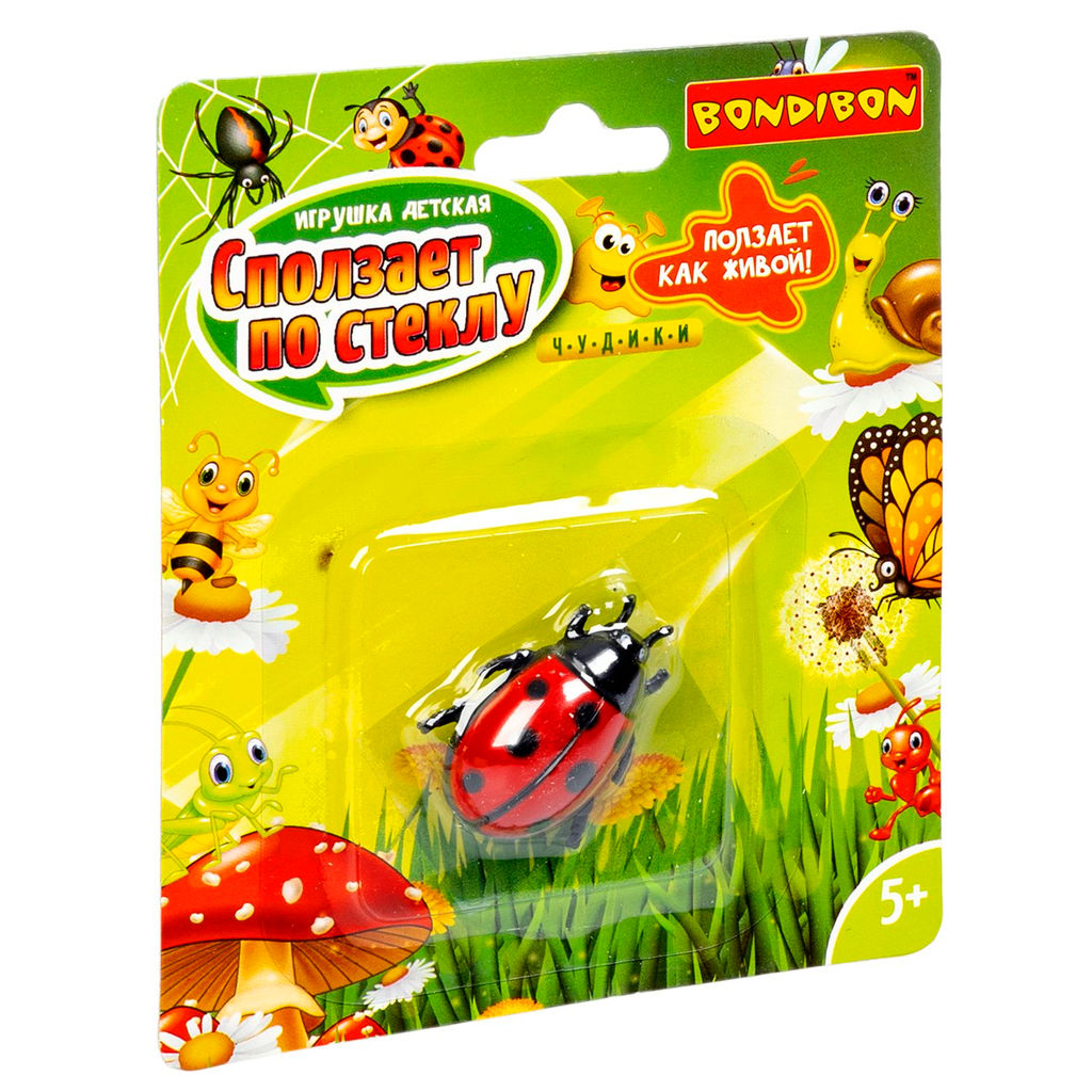 Чудики Bondibon Игрушка детская сползает по стеклу БОЖЬЯ КОРОВКА, BLISTER  фото 2