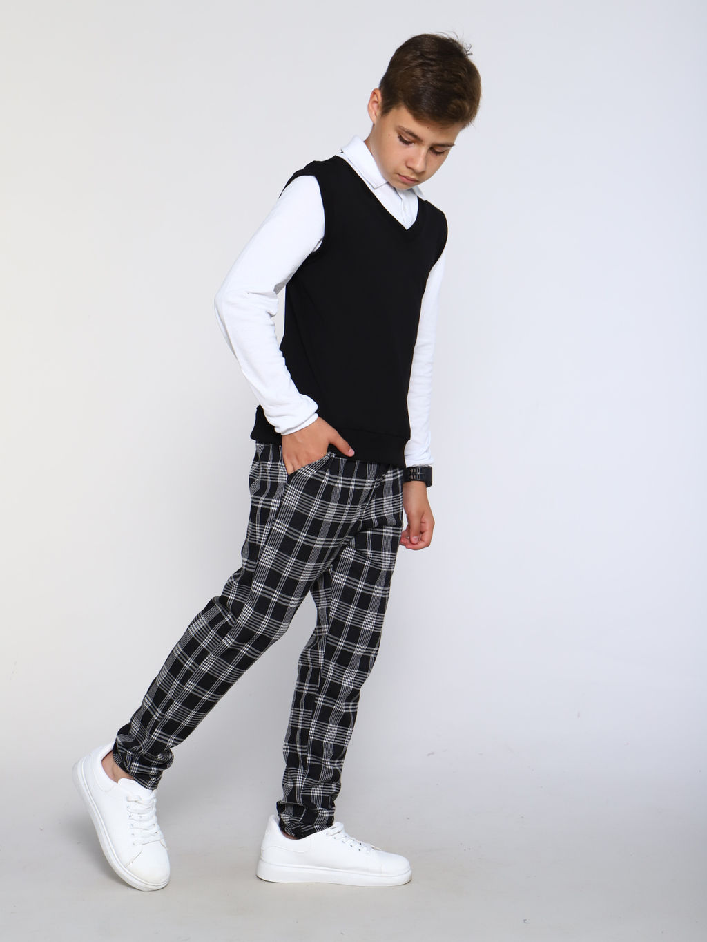 Брюки Высота черный - Ладошки фото 30