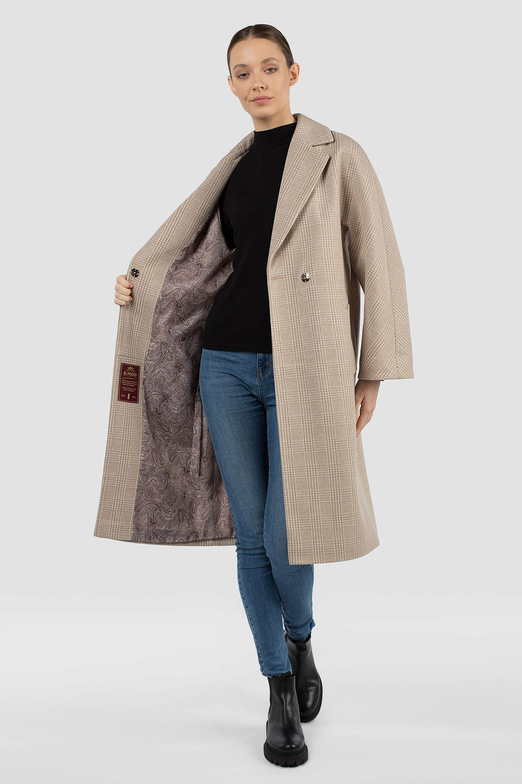 Пальто женское демисезонное Classic Reserve (пояс) - El podio фото 2