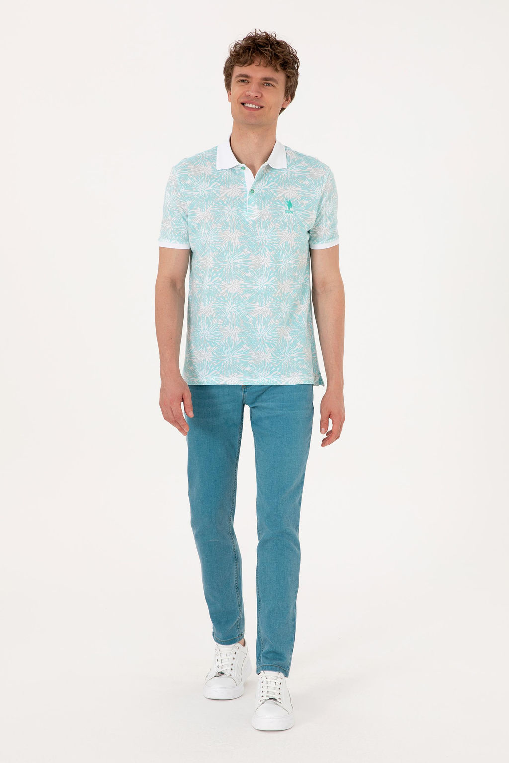 Erkek Regular Fit Polo Yaka Mint Ti__rt Sepette S_rpriz _ndirim - U.s. polo assn фото 4