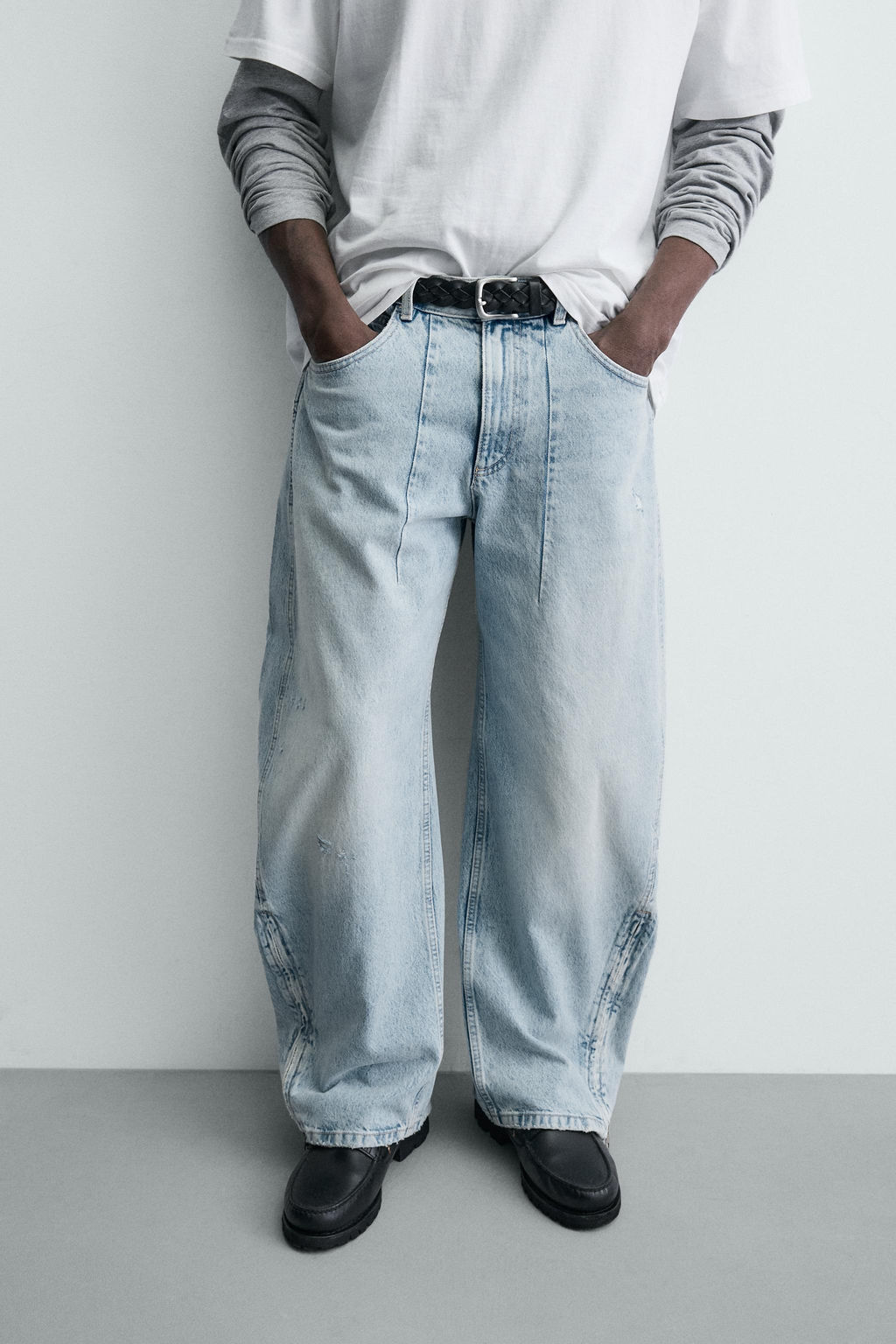 JEANS BALLOON FIT CREMALLERA / Azul / Verde - Zara фото 5