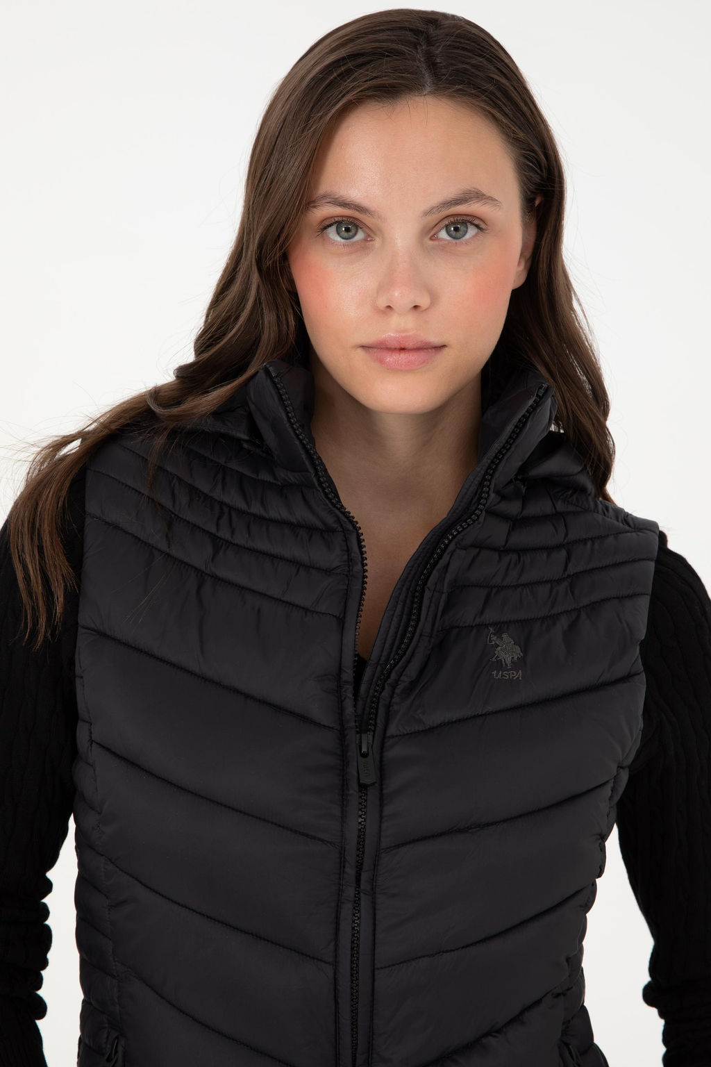 Женский черный жилет Неожиданная скидка в корзине - U.s. polo assn фото 9
