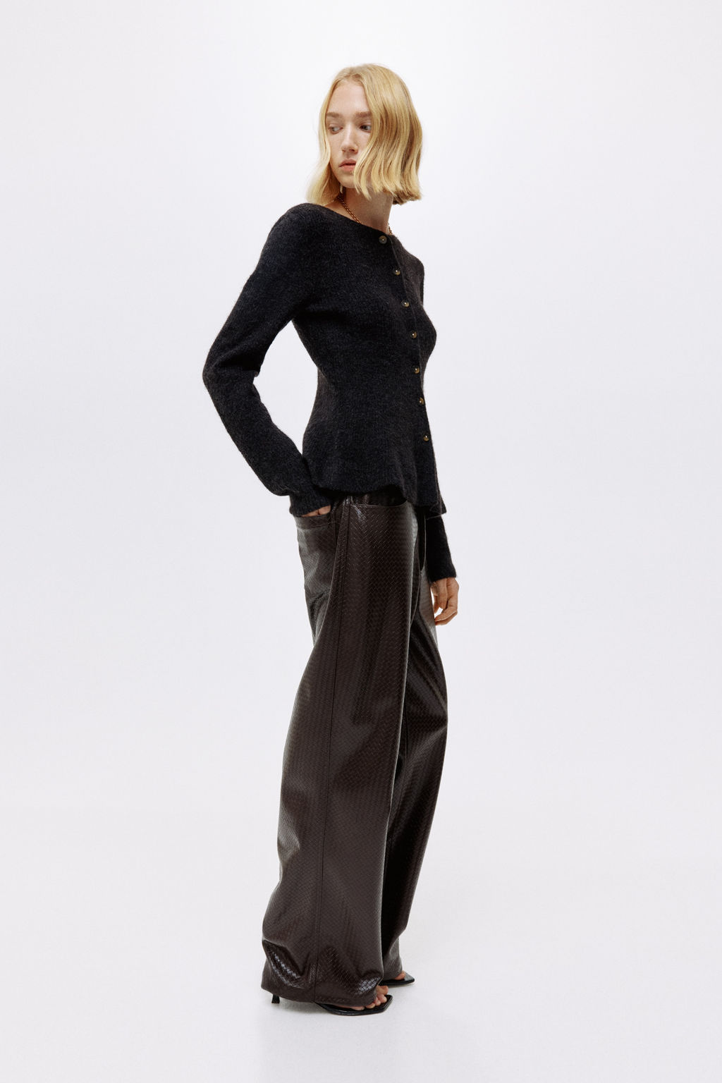 C?rdigan en punto de canal? con peplum - H&m фото 9