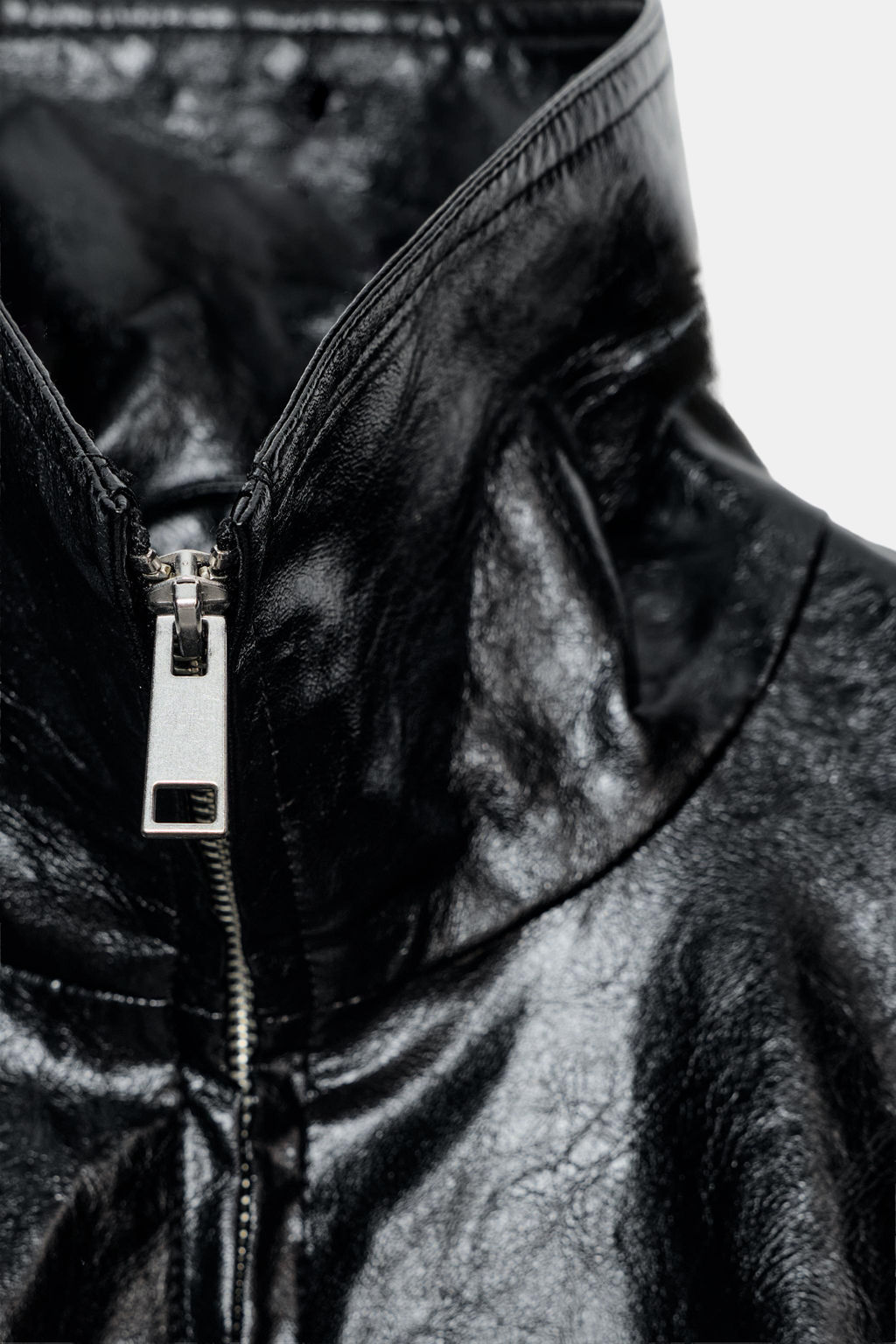 LEATHER EFFECT JACKET WITH SCARF ZW COLLECTION - Zara фото 22