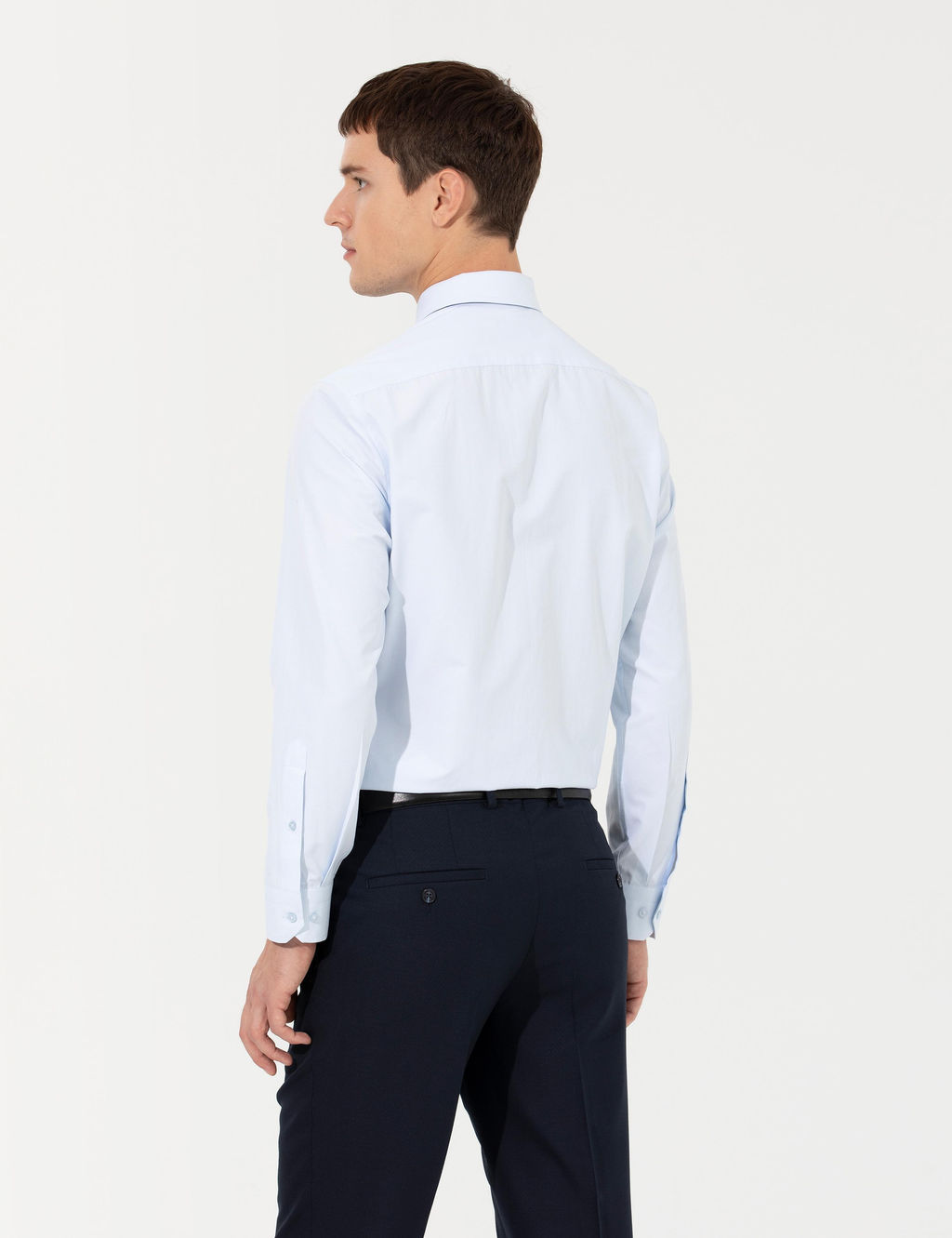 A__k Mavi Regular Fit Uzun Kollu Basic G_mlek