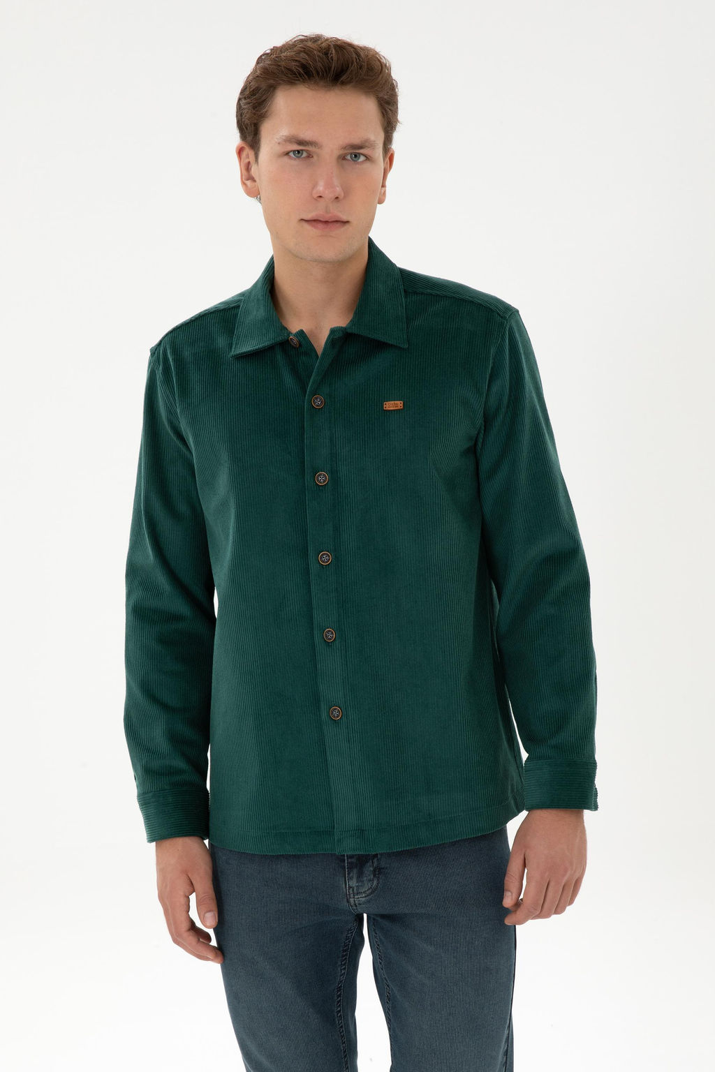 Erkek Koyu Ye_il Uzun Kollu G_mlek