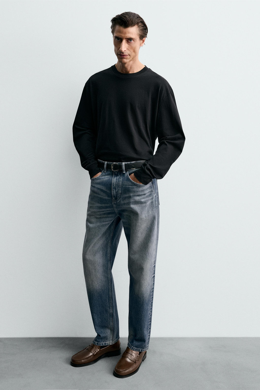 LEATHER PENNY LOAFERS - Zara фото 6