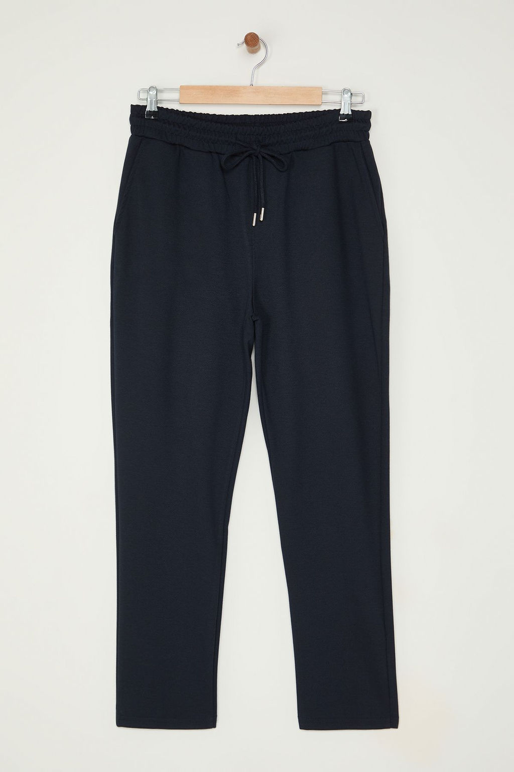 TRENDYOL MAN Ac?k Lacivert Jogger Fit Beli Bagc?kl? Dokulu Kumas Pantolon TMNSS24PL00027 - Trendyolmilla фото 9
