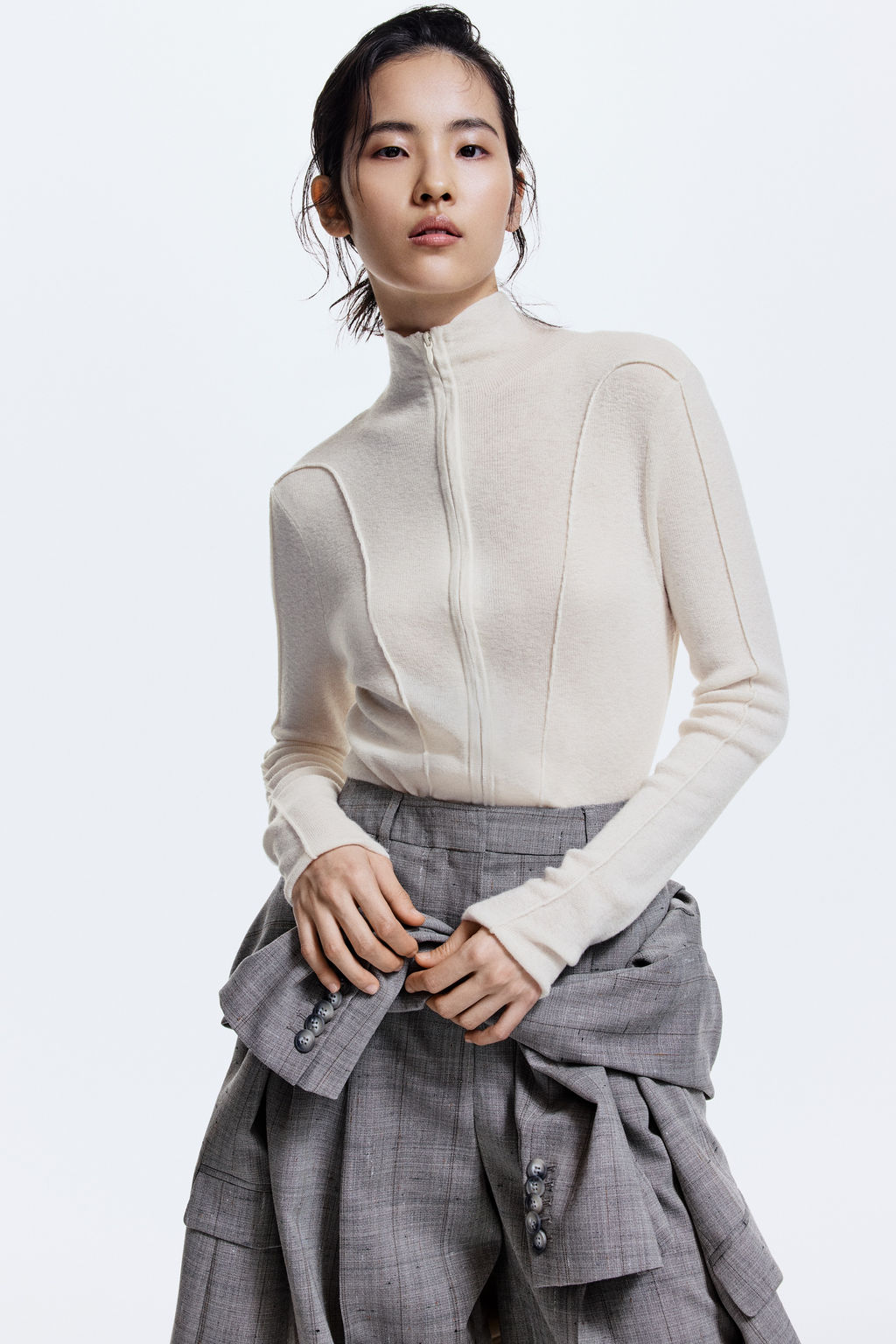 Top en mezcla de cachemira con cremallera - H&m фото 2
