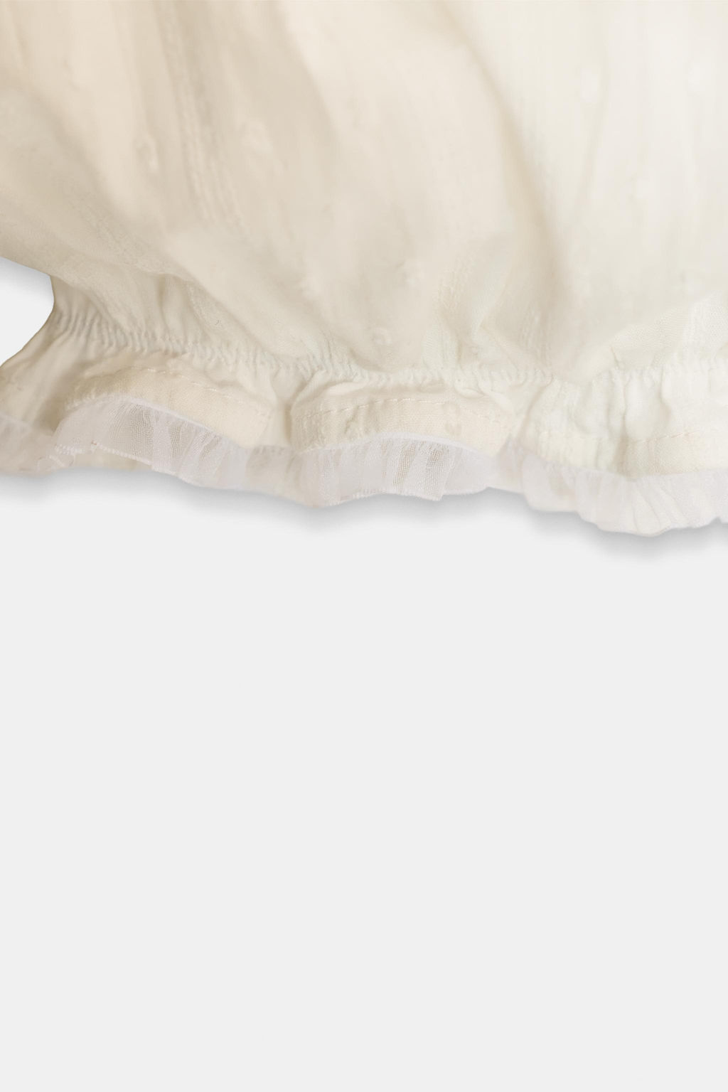 DOTTED MESH PETER PAN COLLAR JUMPSUIT DRESS - Zara фото 8