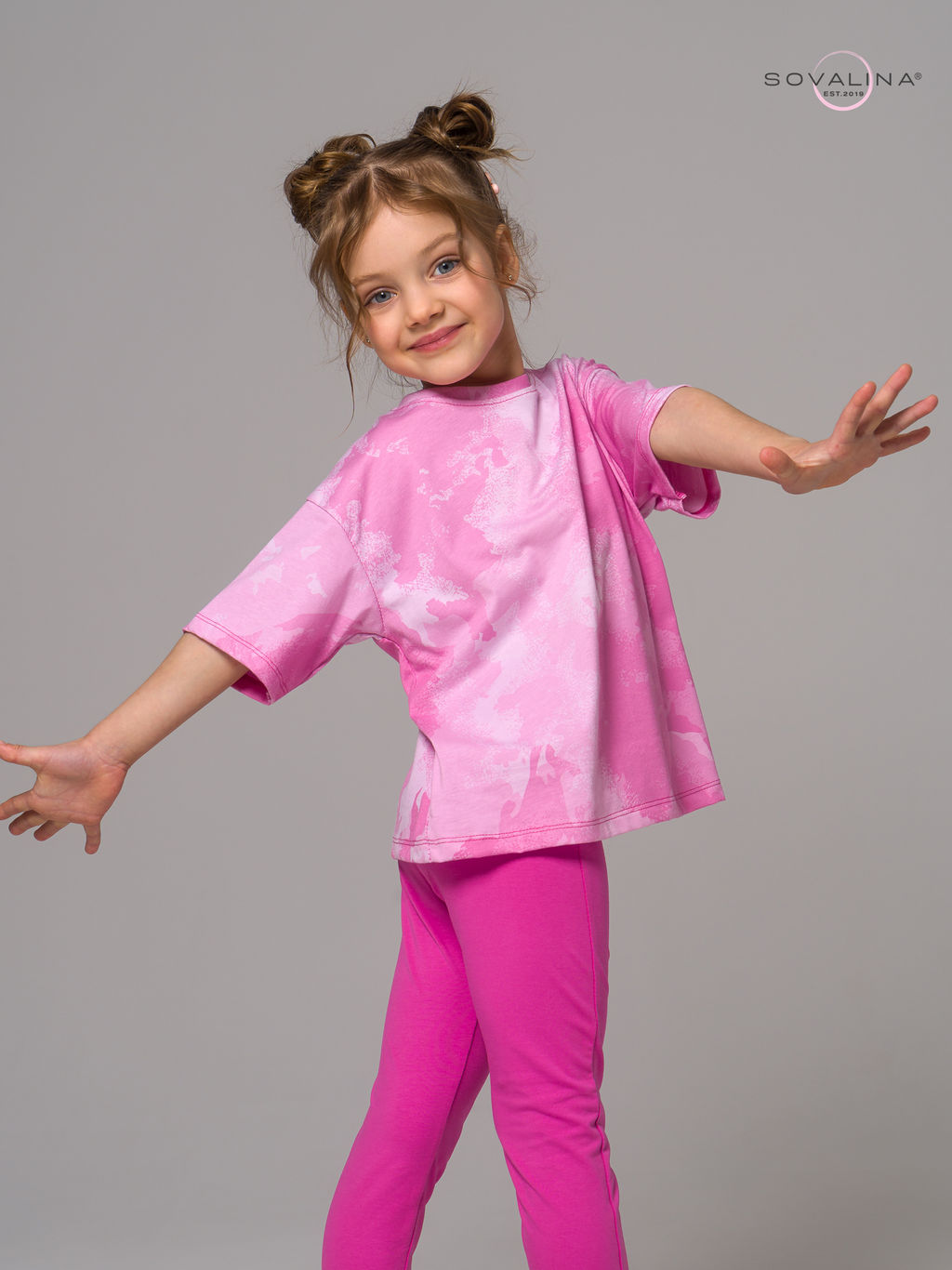 Костюм Мун тайдай розовый-ягода - Sovalina фото 6