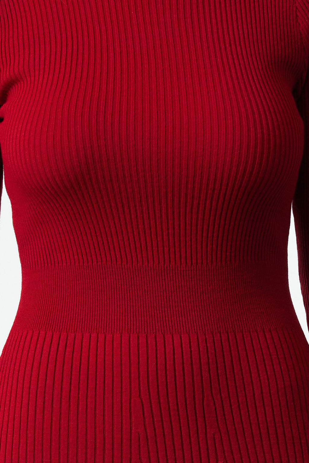 TRENDYOLMILLA Kahverengi Midi Triko Bisiklet Yaka Elbise TWOAW21EL0422 фото 35