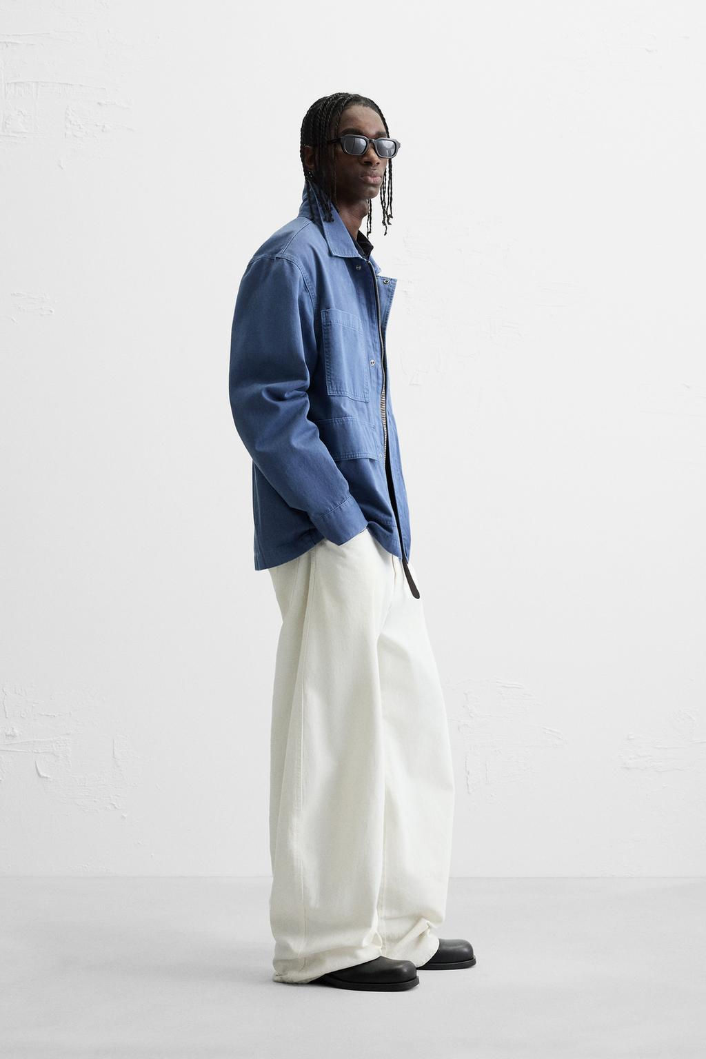 WASHED OVERSHIRT WITH POCKETS - Zara фото 4