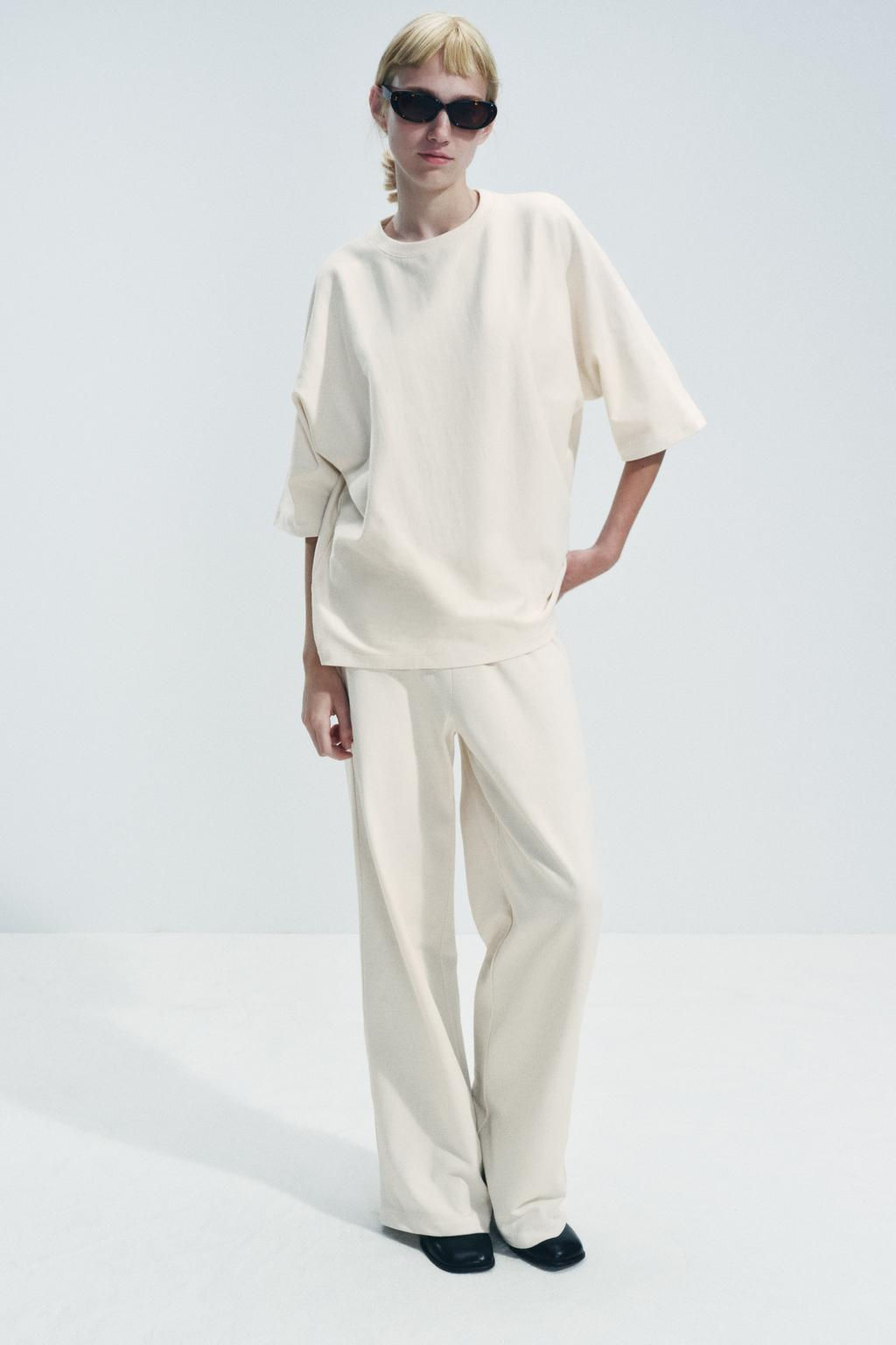 COTTON STRAIGHT-LEG TROUSERS - Zara фото 2