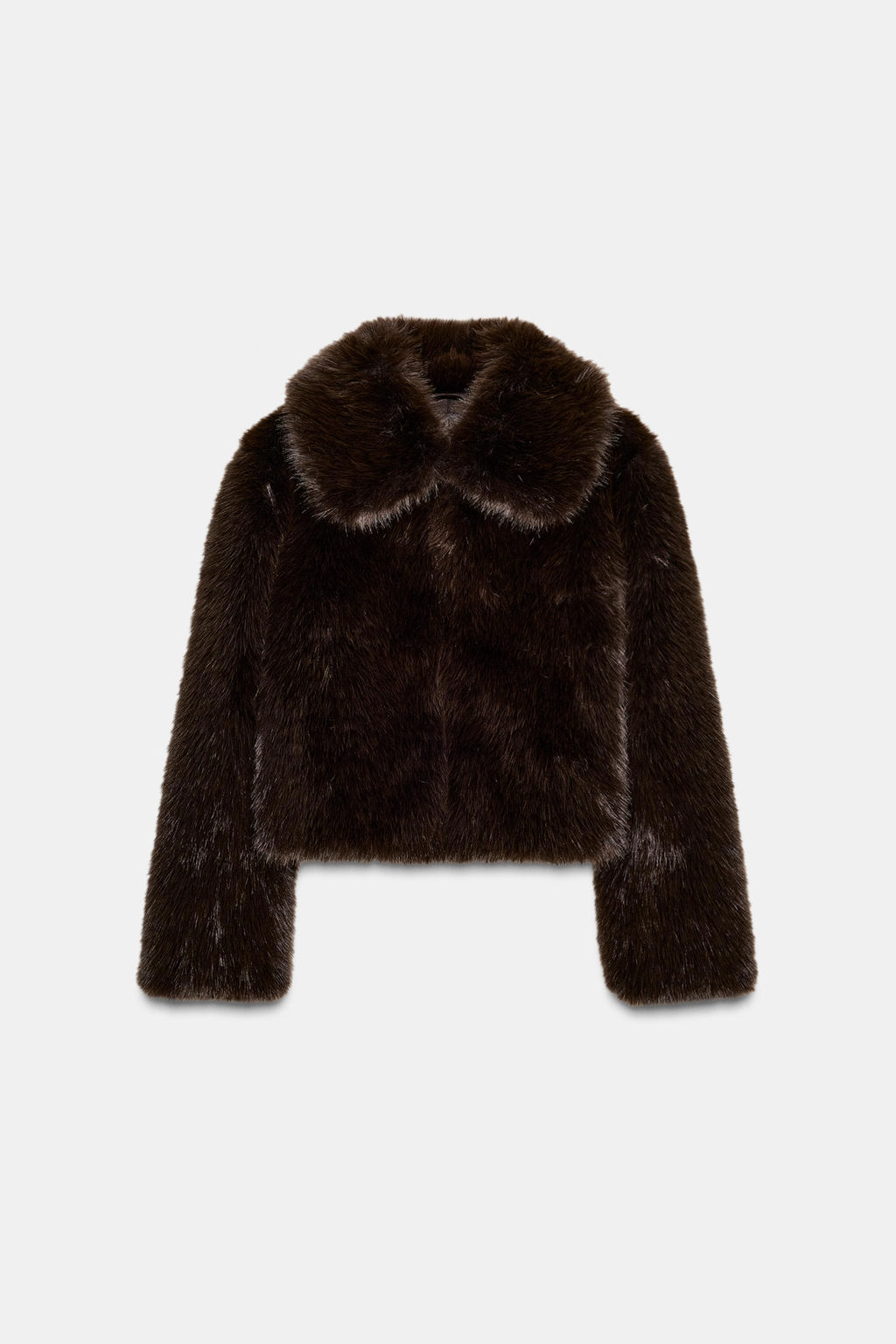 FAUX FUR COLLAR JACKET - Zara фото 12