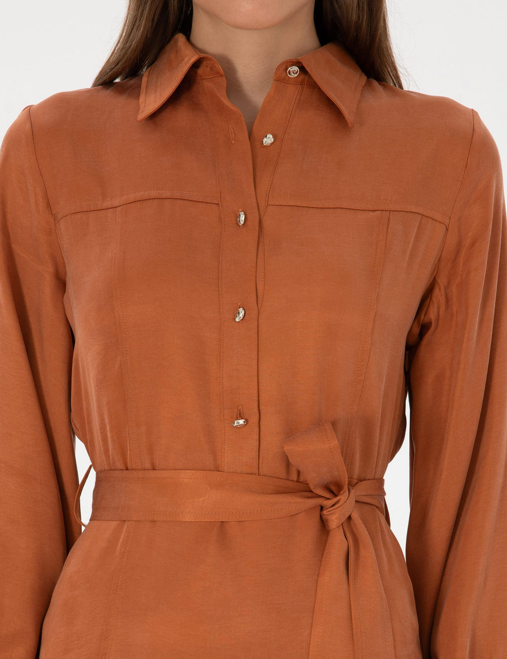 Tar__n Comfort Fit Dokuma Elbise - Pierre cardin фото 5