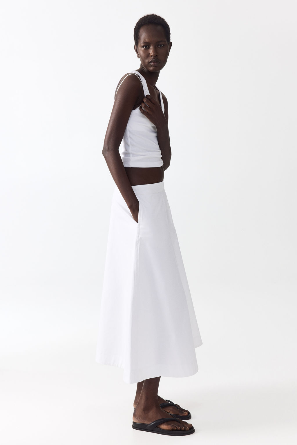 Falda midi en sarga de algod?n - H&m фото 2