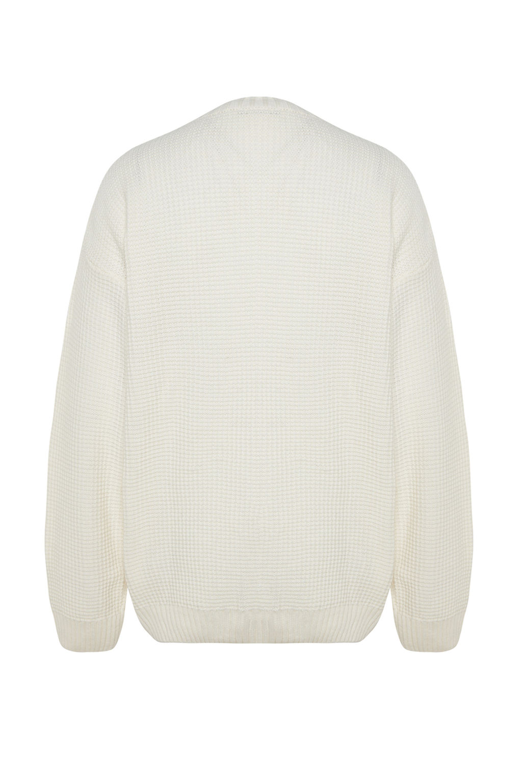 TRENDYOL MAN Indigo Oversize Bisiklet Yaka Dokulu Kazak TMNAW24KZ00032 - Trendyolmilla фото 13
