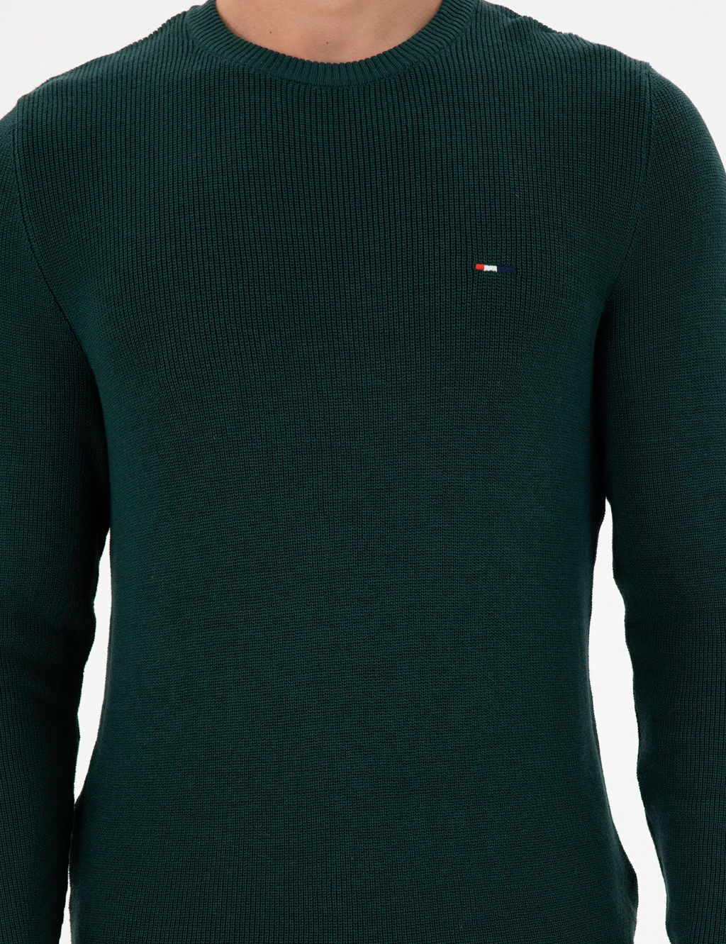Erkek Slim Fit Bisiklet Yaka Koyu Ye_il Basic Kazak - U.s. polo assn фото 6