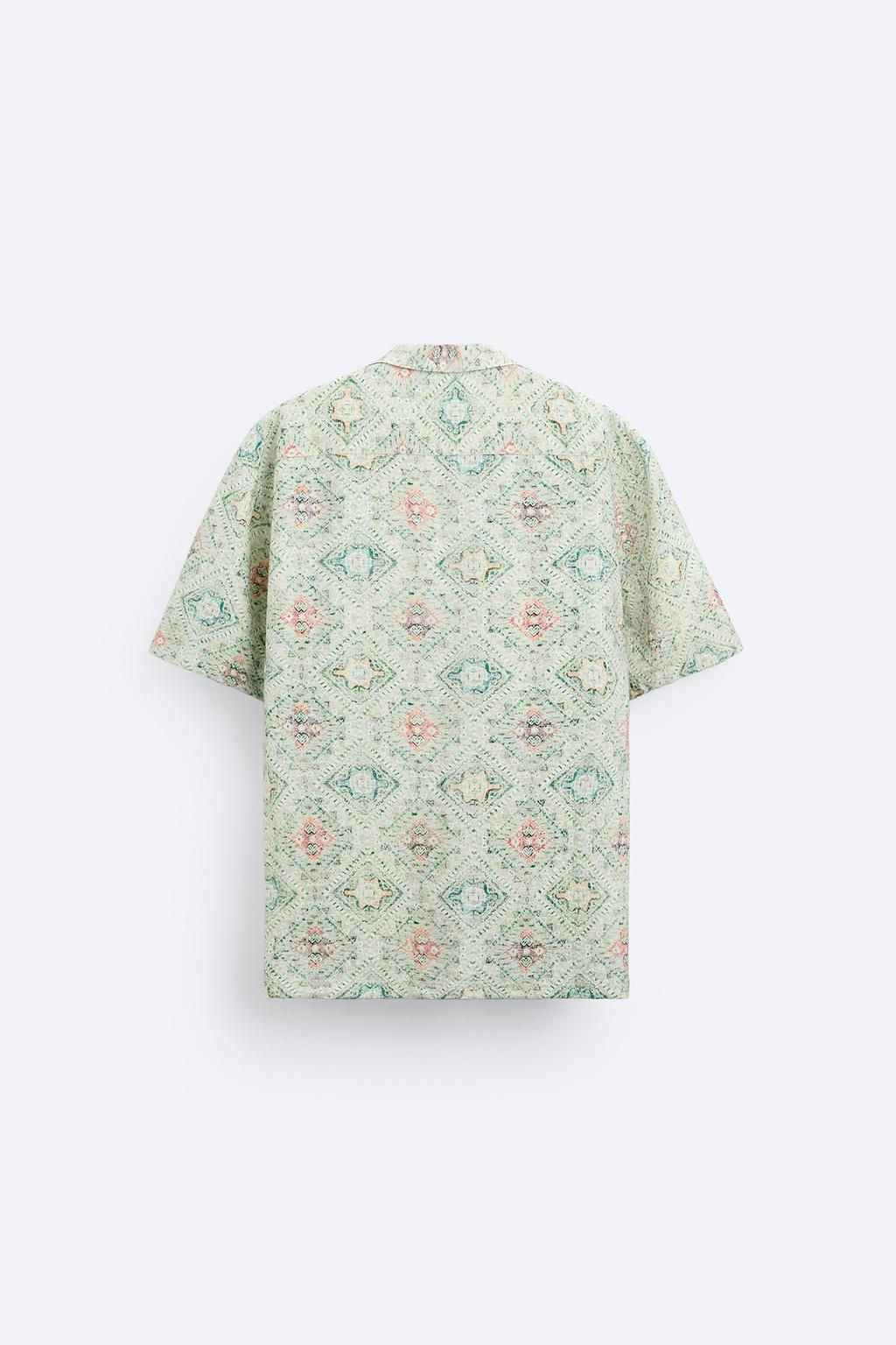 TEXTURED VISCOSE BLEND SHIRT - Zara фото 8