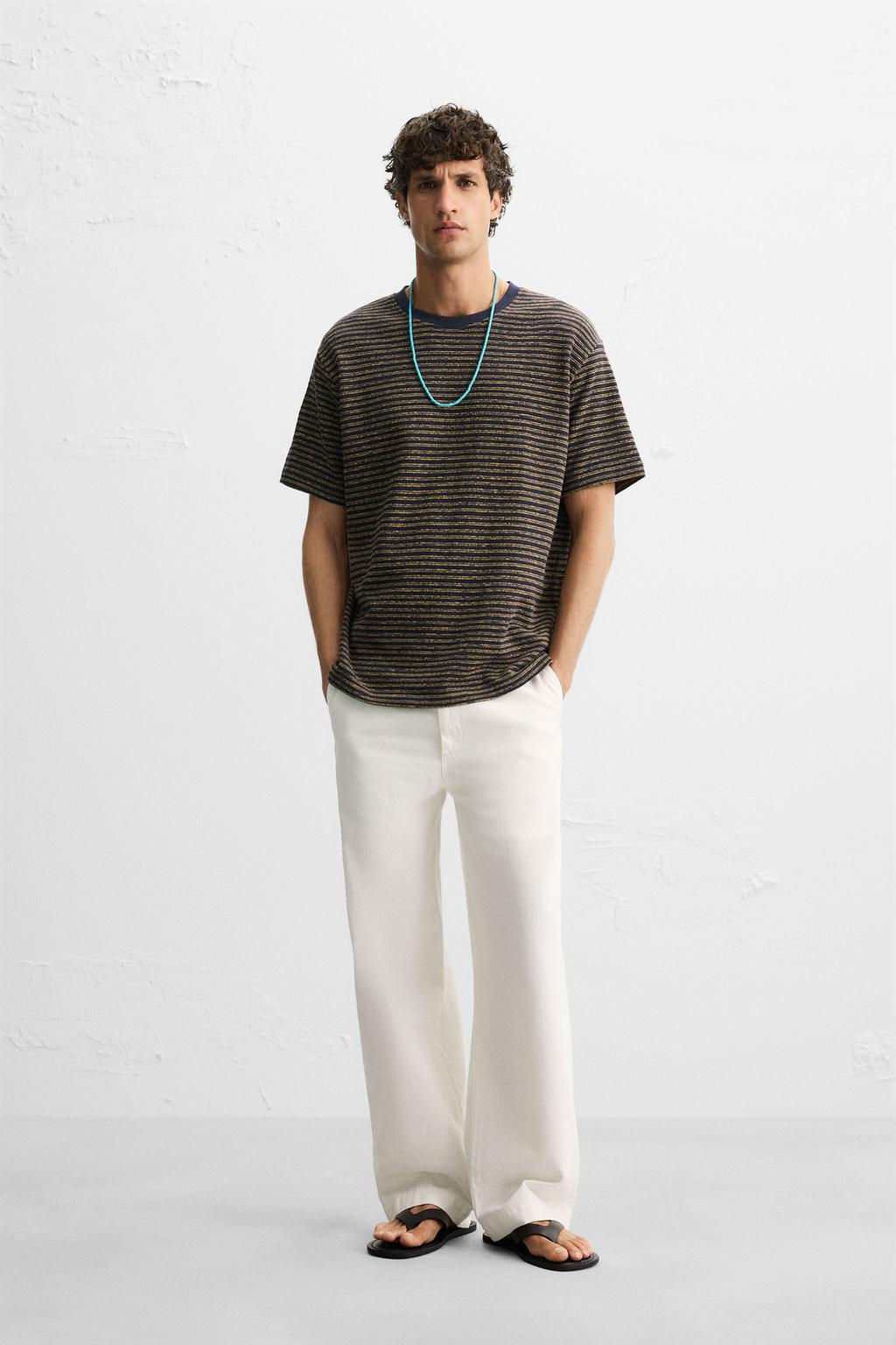STRIPED JACQUARD T-SHIRT