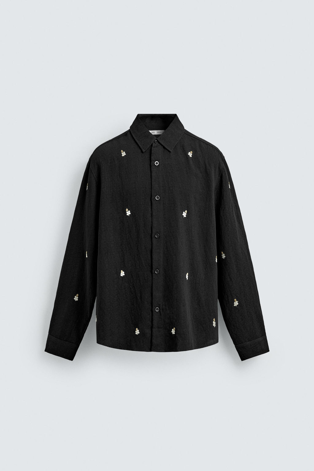 CAMISA FLUIDA BORDADOS / Negro - Zara фото 7