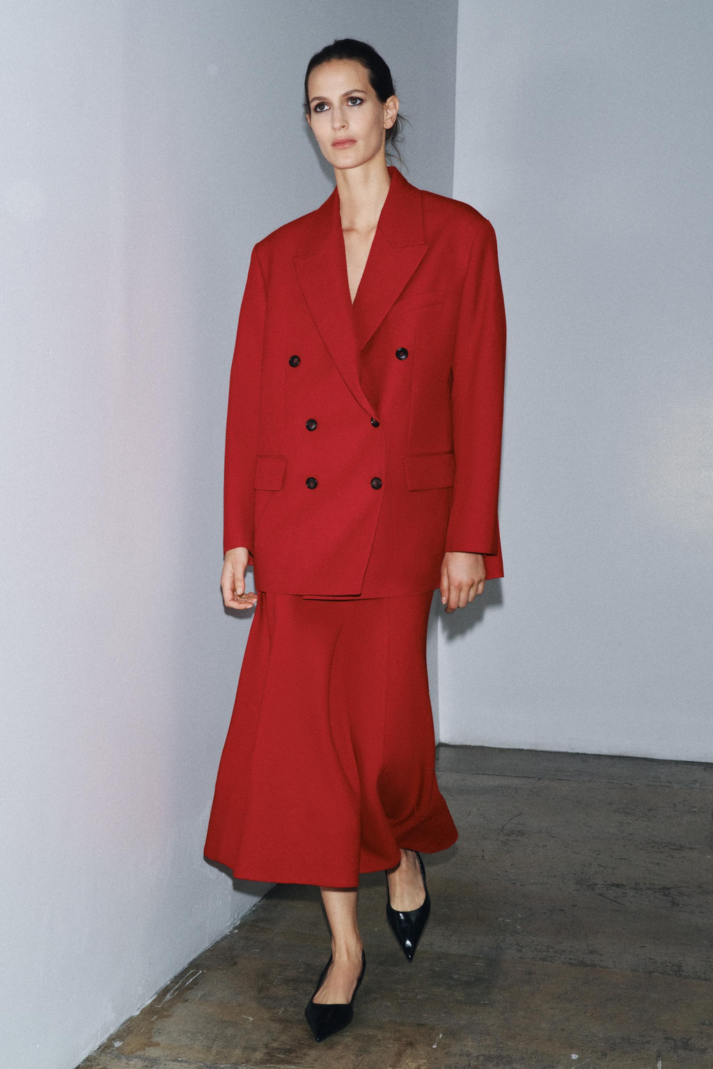 ZW COLLECTION DOUBLE-BREASTED STRAIGHT BLAZER - Zara фото 5