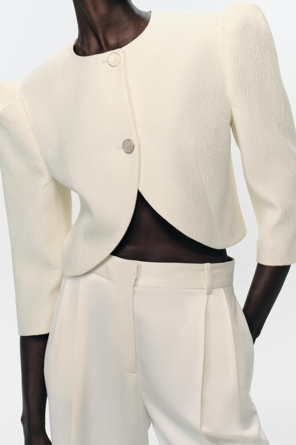SHORT PUFF-SLEEVE BLAZER - Zara фото 2