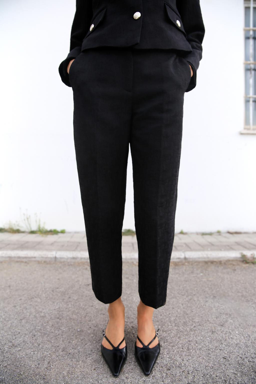JACQUARD CROPPED TROUSERS - Zara фото 2
