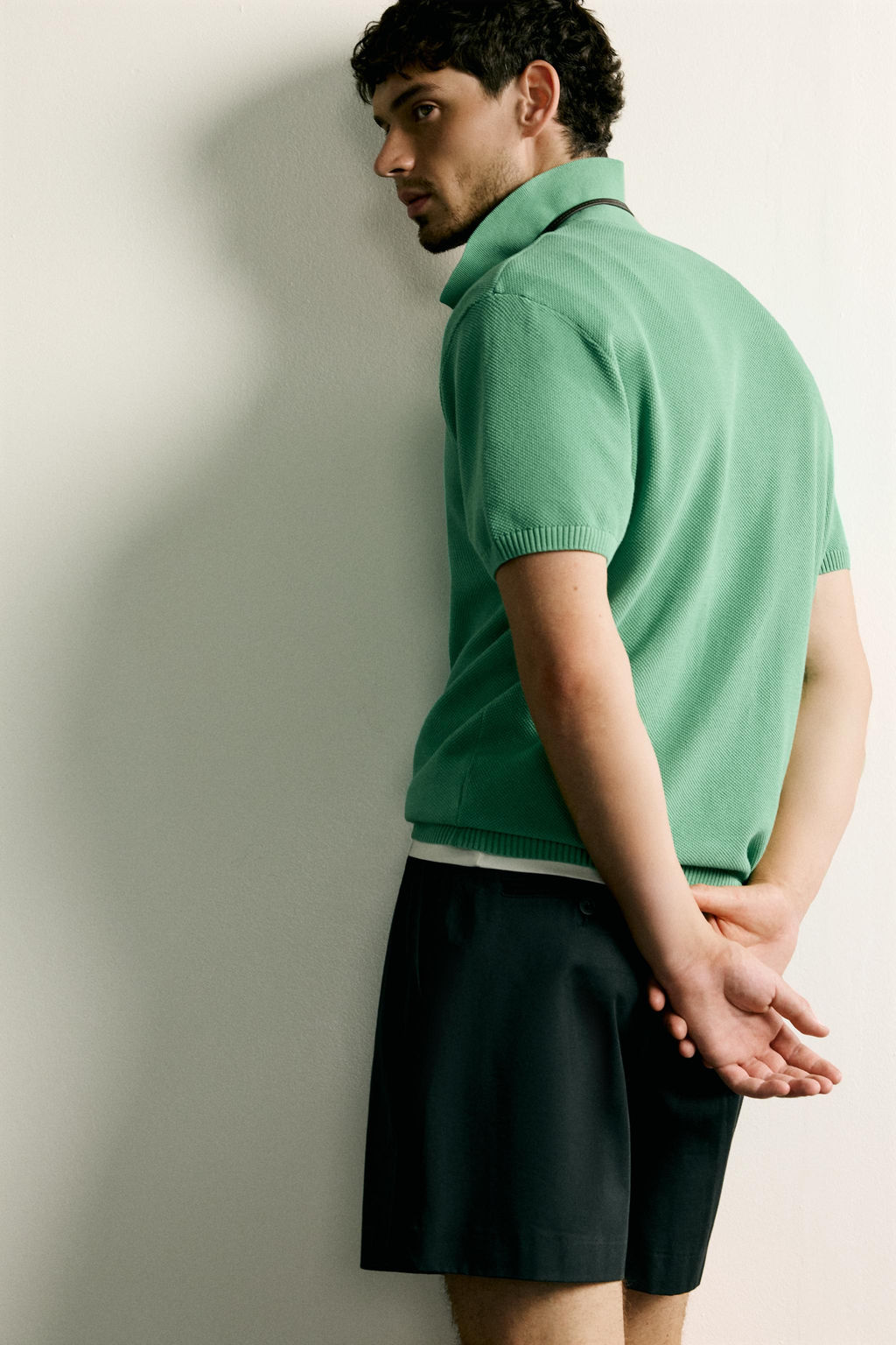 POLO PUNTO REGULAR FIT ESTRUCTURA / Verde - Zara фото 5