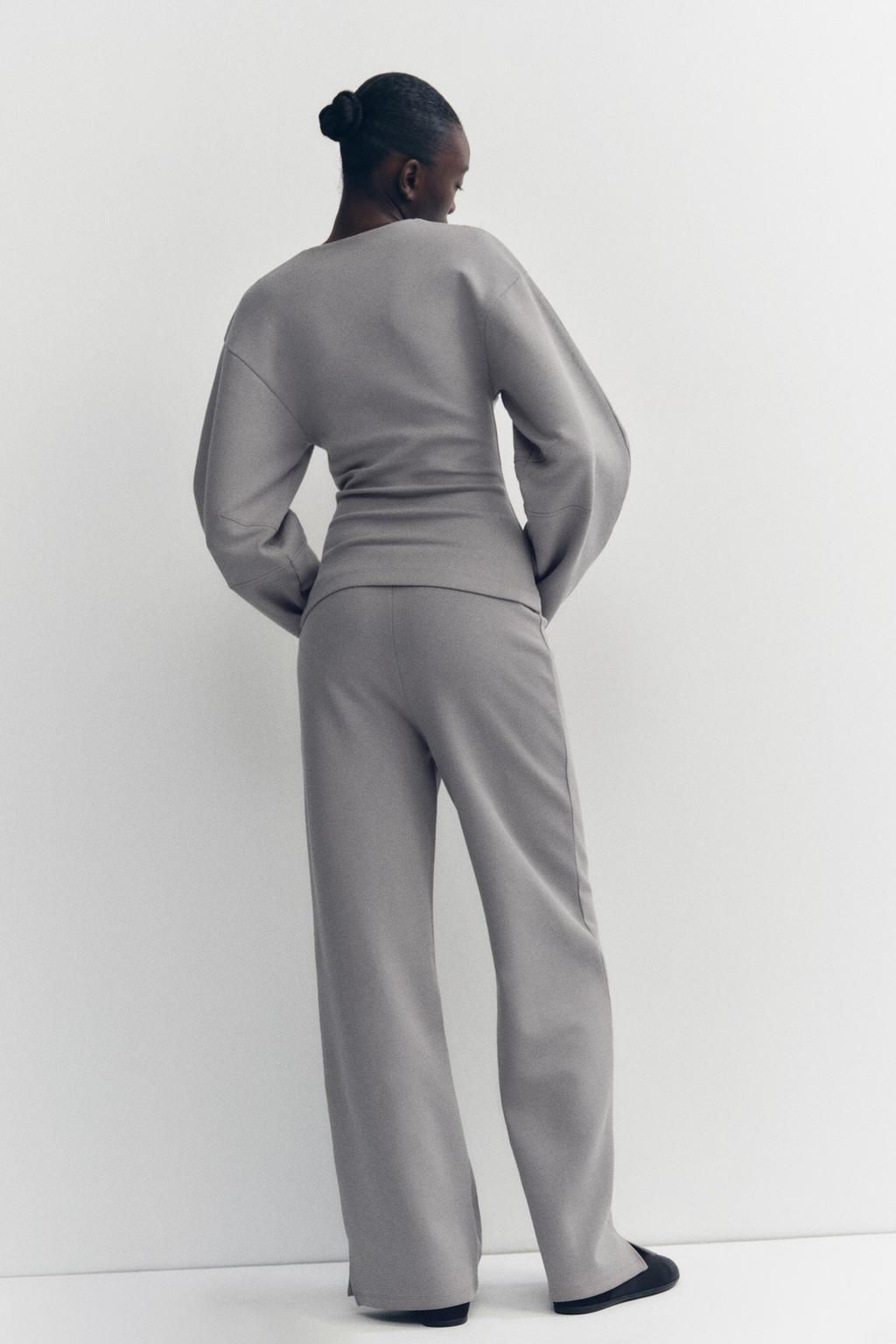 INTERLOCK KNIT TROUSERS WITH VENTS - Zara фото 6