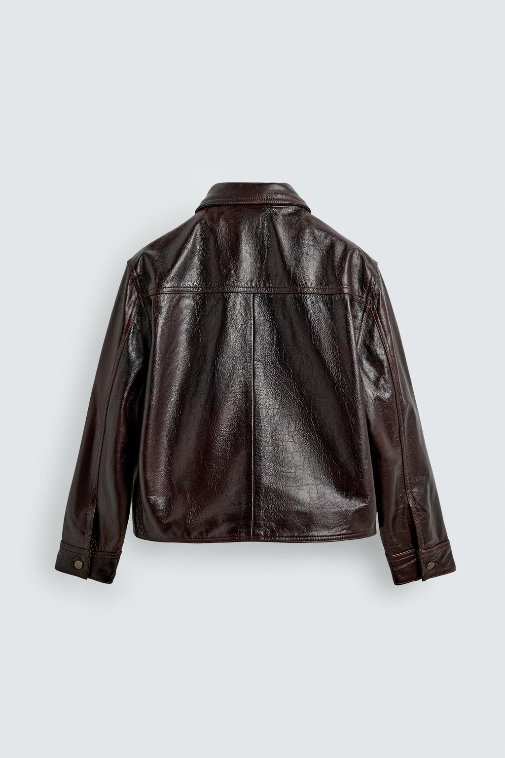 WASHED LEATHER JACKET - Zara фото 14